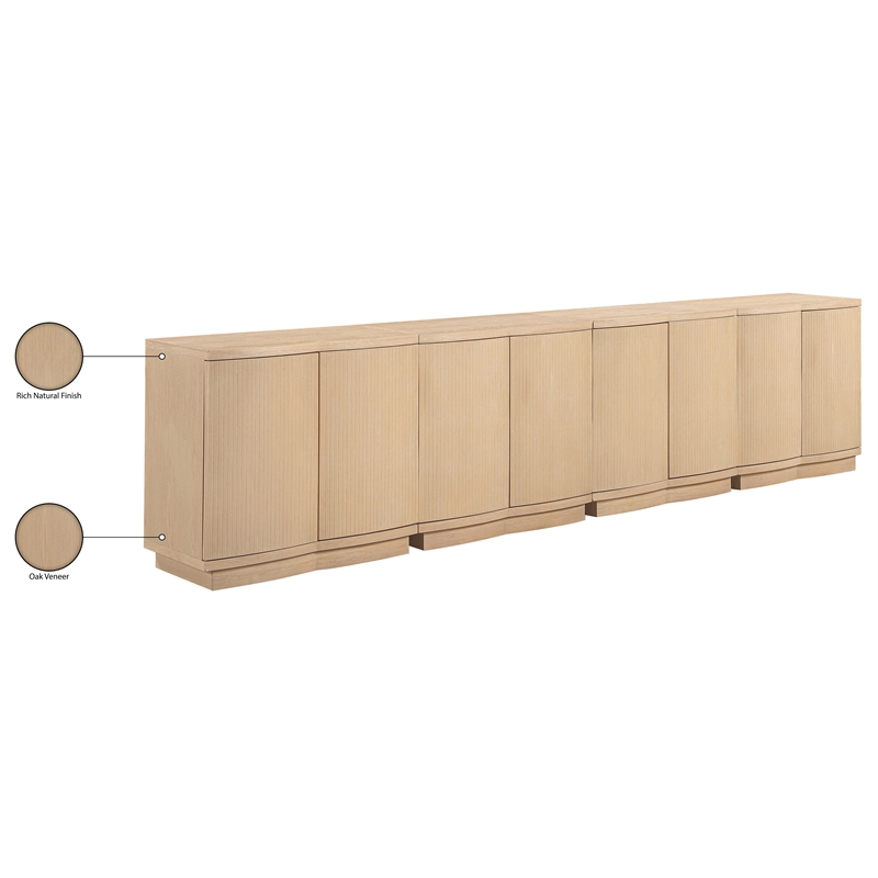 Meridian Furniture Aveline Natural Oak Veneer 4pc. Sideboard/Buffet