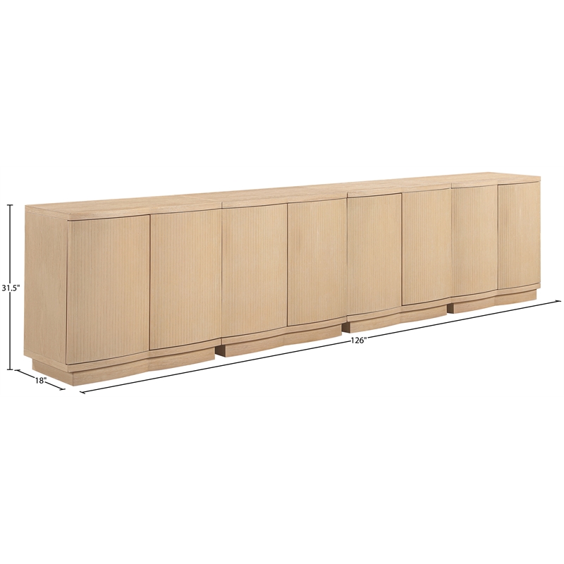 Meridian Furniture Aveline Natural Oak Veneer 4pc. Sideboard/Buffet