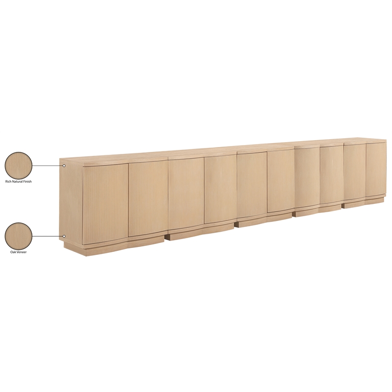 Meridian Furniture Aveline Natural Oak Veneer 5pc. Sideboard/Buffet