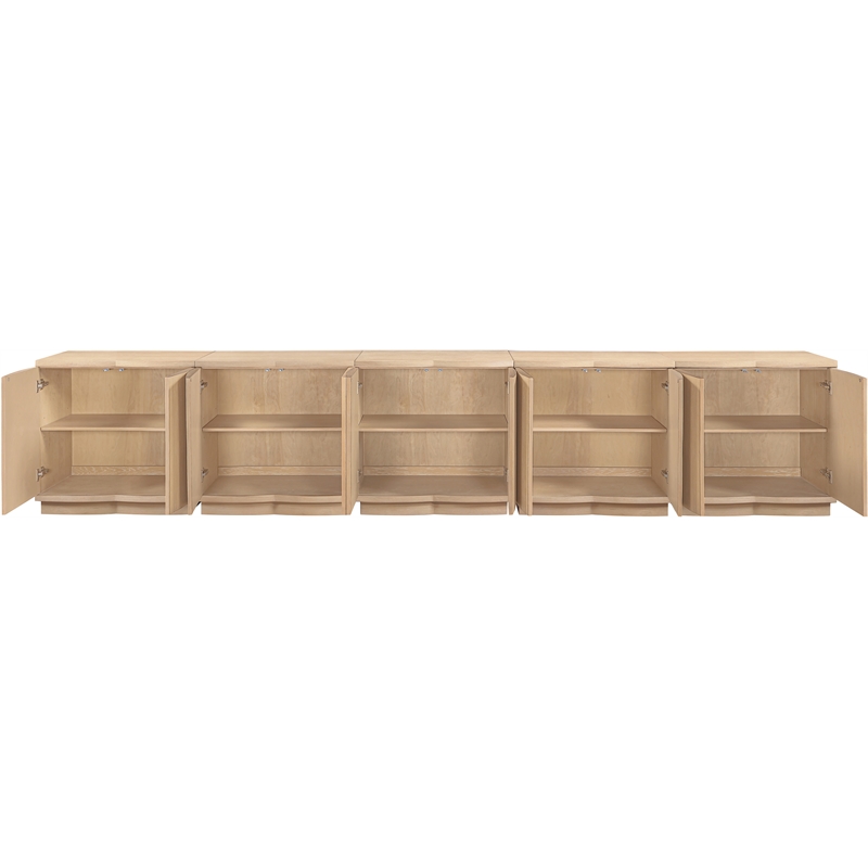 Meridian Furniture Aveline Natural Oak Veneer 5pc. Sideboard/Buffet
