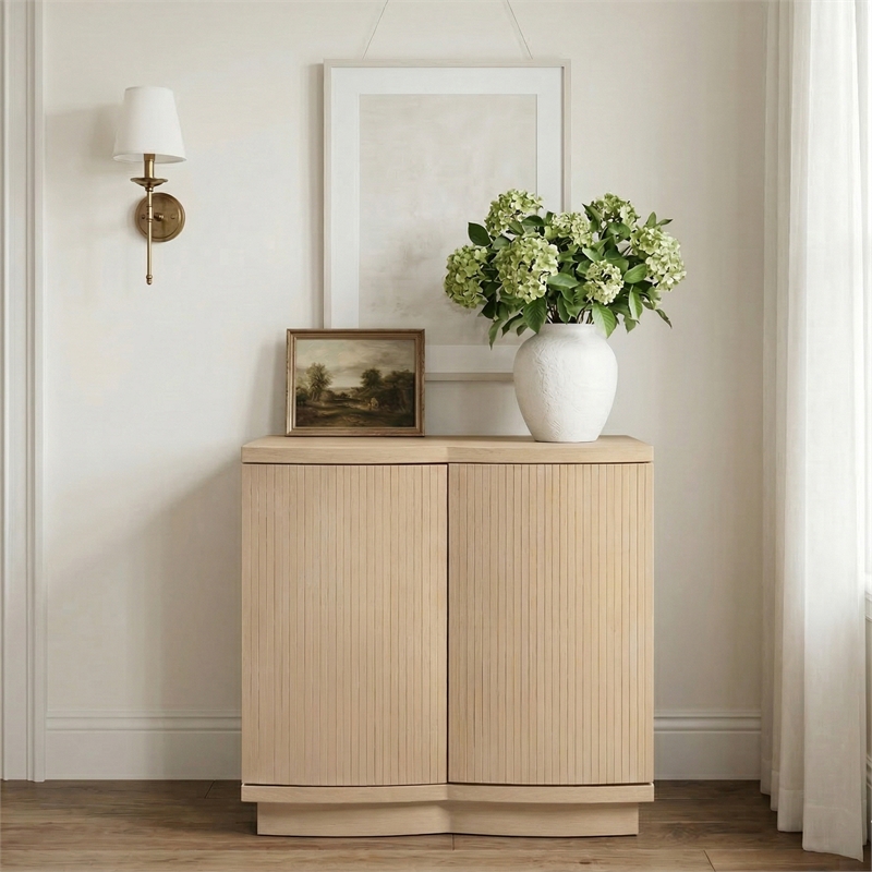 Meridian Furniture Aveline Natural Oak Veneer Sideboard/Buffet