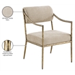 Meridian Furniture Bastille Beige Chenille Fabric Dining Arm Chair (Set of 2)
