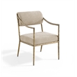 Meridian Furniture Bastille Beige Chenille Fabric Dining Arm Chair (Set of 2)