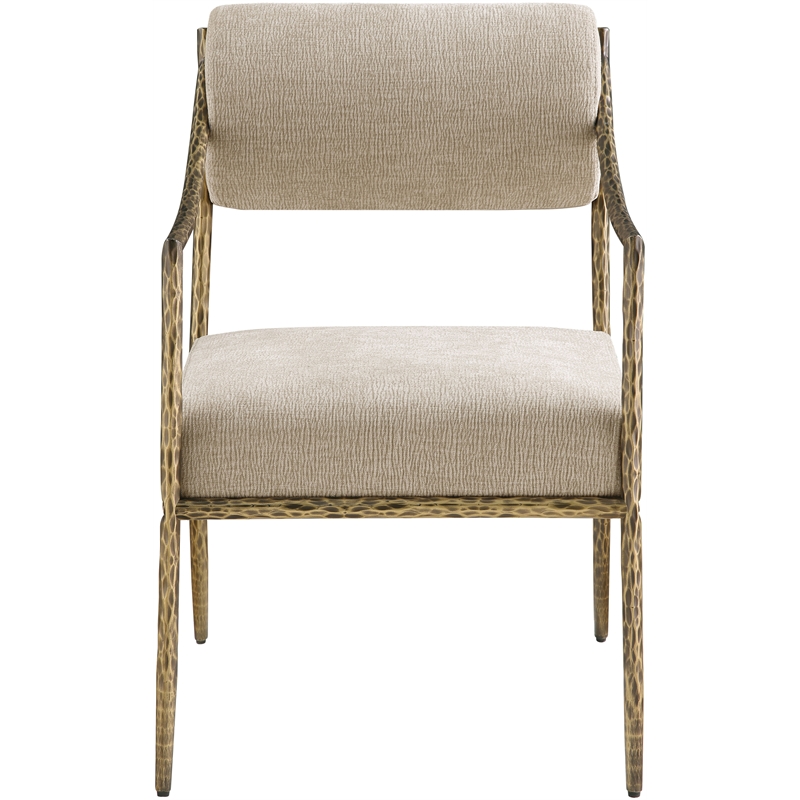 Meridian Furniture Bastille Beige Chenille Fabric Dining Arm Chair (Set of 2)