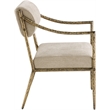 Meridian Furniture Bastille Beige Chenille Fabric Dining Arm Chair (Set of 2)