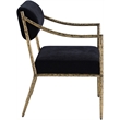 Meridian Furniture Bastille Black Chenille Fabric Dining Arm Chair (Set of 2)