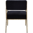 Meridian Furniture Bastille Black Chenille Fabric Dining Arm Chair (Set of 2)