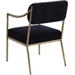 Meridian Furniture Bastille Black Chenille Fabric Dining Arm Chair (Set of 2)