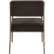 Meridian Furniture Bastille Brown Chenille Fabric Dining Arm Chair (Set of 2)
