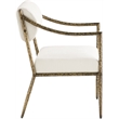 Meridian Furniture Bastille Cream Chenille Fabric Dining Arm Chair (Set of 2)
