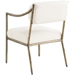 Meridian Furniture Bastille Cream Chenille Fabric Dining Arm Chair (Set of 2)