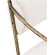 Meridian Furniture Bastille Cream Chenille Fabric Dining Arm Chair (Set of 2)