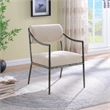 Meridian Furniture Bastille Beige Chenille Fabric Dining Arm Chair (Set of 2)