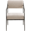 Meridian Furniture Bastille Beige Chenille Fabric Dining Arm Chair (Set of 2)