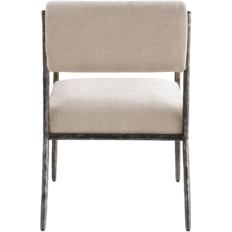 Meridian Furniture Bastille Beige Chenille Fabric Dining Arm Chair (Set of 2)