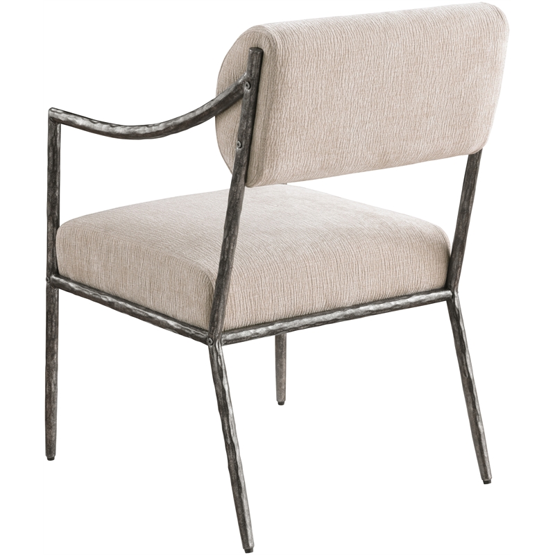 Meridian Furniture Bastille Beige Chenille Fabric Dining Arm Chair (Set of 2)