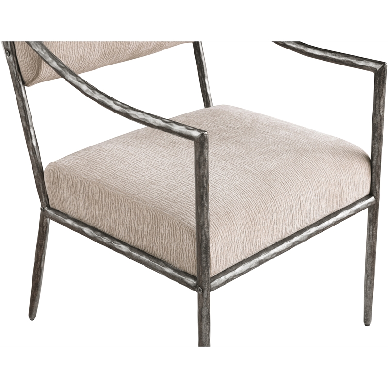 Meridian Furniture Bastille Beige Chenille Fabric Dining Arm Chair (Set of 2)