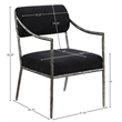 Meridian Furniture Bastille Black Chenille Fabric Dining Arm Chair (Set of 2)