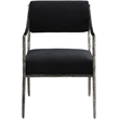 Meridian Furniture Bastille Black Chenille Fabric Dining Arm Chair (Set of 2)