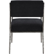 Meridian Furniture Bastille Black Chenille Fabric Dining Arm Chair (Set of 2)