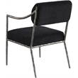 Meridian Furniture Bastille Black Chenille Fabric Dining Arm Chair (Set of 2)