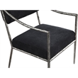 Meridian Furniture Bastille Black Chenille Fabric Dining Arm Chair (Set of 2)