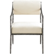 Meridian Furniture Bastille Cream Chenille Fabric Dining Arm Chair (Set of 2)