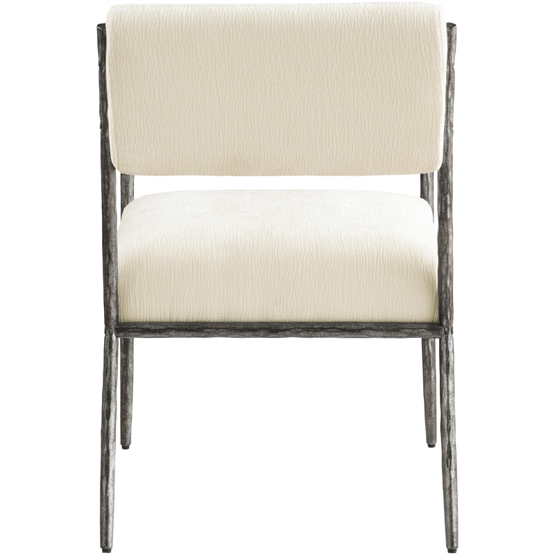 Meridian Furniture Bastille Cream Chenille Fabric Dining Arm Chair (Set of 2)