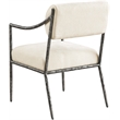 Meridian Furniture Bastille Cream Chenille Fabric Dining Arm Chair (Set of 2)