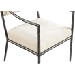 Meridian Furniture Bastille Cream Chenille Fabric Dining Arm Chair (Set of 2)
