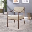 Meridian Furniture Bastille Beige Chenille Fabric Dining Arm Chair (Set of 2)