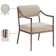 Meridian Furniture Bastille Beige Chenille Fabric Dining Arm Chair (Set of 2)