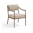 Meridian Furniture Bastille Beige Chenille Fabric Dining Arm Chair (Set of 2)