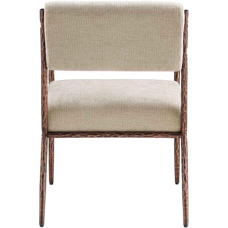 Meridian Furniture Bastille Beige Chenille Fabric Dining Arm Chair (Set of 2)