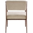 Meridian Furniture Bastille Beige Chenille Fabric Dining Arm Chair (Set of 2)