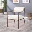 Meridian Furniture Bastille Cream Chenille Fabric Dining Arm Chair (Set of 2)