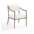 Meridian Furniture Bastille Cream Chenille Fabric Dining Arm Chair (Set of 2)