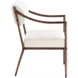 Meridian Furniture Bastille Cream Chenille Fabric Dining Arm Chair (Set of 2)
