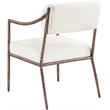 Meridian Furniture Bastille Cream Chenille Fabric Dining Arm Chair (Set of 2)
