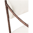 Meridian Furniture Bastille Cream Chenille Fabric Dining Arm Chair (Set of 2)