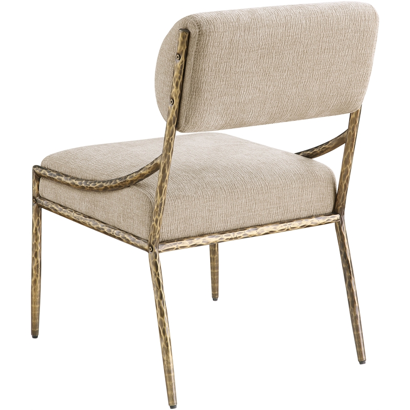 Meridian Furniture Bastille Beige Chenille Fabric Dining Side Chair (Set of 2)