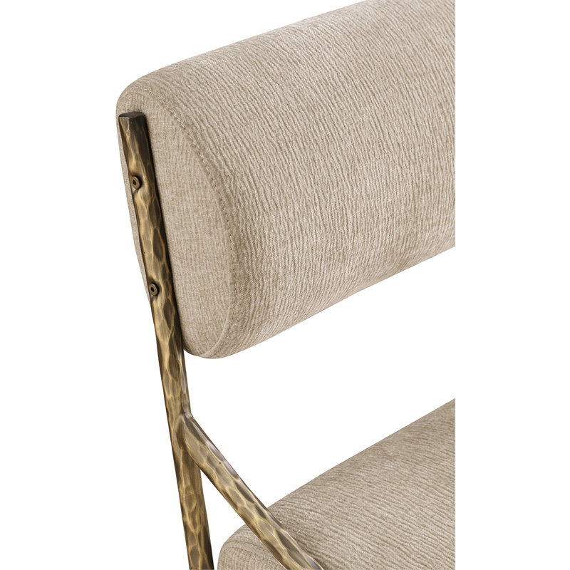 Meridian Furniture Bastille Beige Chenille Fabric Dining Side Chair (Set of 2)