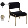 Meridian Furniture Bastille Black Chenille Fabric Dining Side Chair (Set of 2)