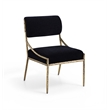 Meridian Furniture Bastille Black Chenille Fabric Dining Side Chair (Set of 2)