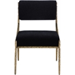 Meridian Furniture Bastille Black Chenille Fabric Dining Side Chair (Set of 2)