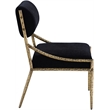 Meridian Furniture Bastille Black Chenille Fabric Dining Side Chair (Set of 2)