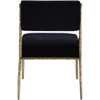 Meridian Furniture Bastille Black Chenille Fabric Dining Side Chair (Set of 2)