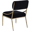 Meridian Furniture Bastille Black Chenille Fabric Dining Side Chair (Set of 2)