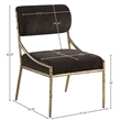 Meridian Furniture Bastille Brown Chenille Fabric Dining Side Chair (Set of 2)