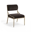 Meridian Furniture Bastille Brown Chenille Fabric Dining Side Chair (Set of 2)